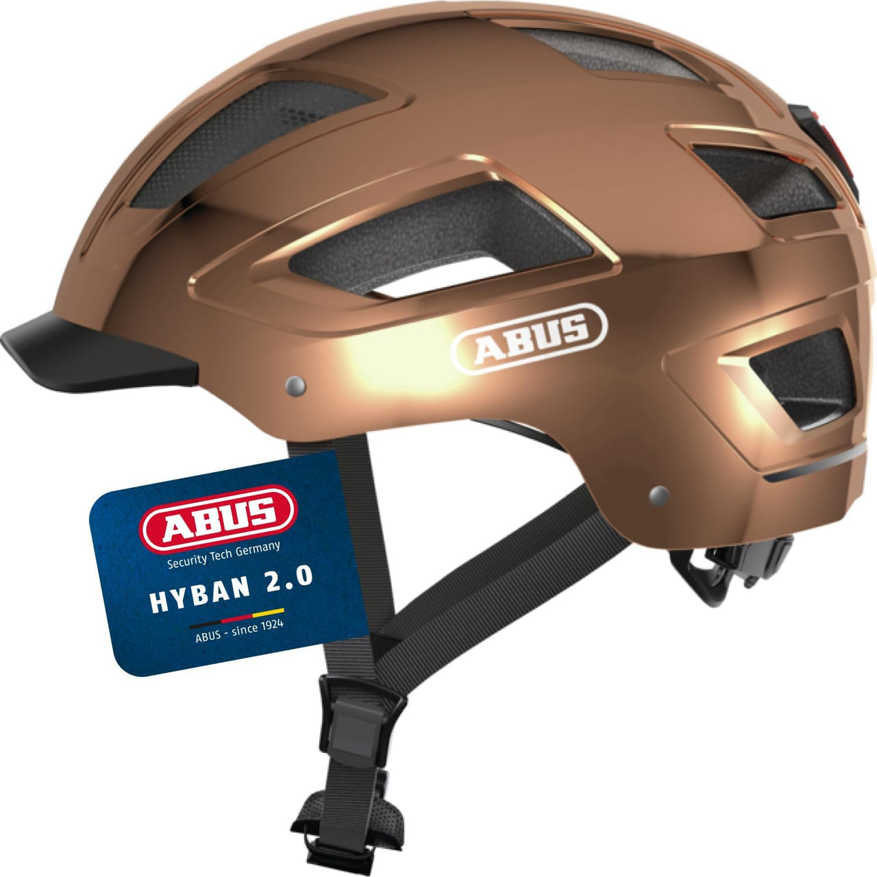 ABUS Stadthelm Hyban 2.0 - Fahrradhelm Mit Rücklicht, Abs-Hartschale, Guter Passform - Für Damen Und Herren