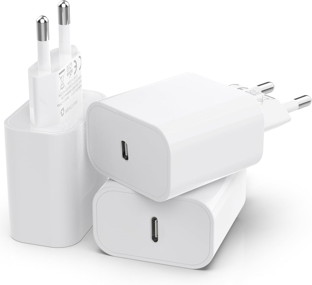 25W USB-C Adapter, 3-pak uden kabel