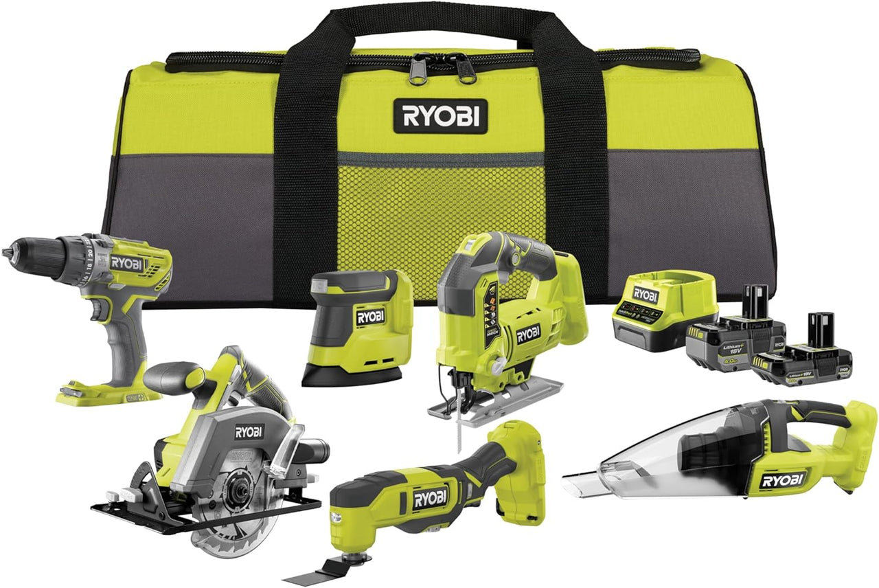 RYOBI 18 V ONE+ Start pakke 6 eller 10 dele