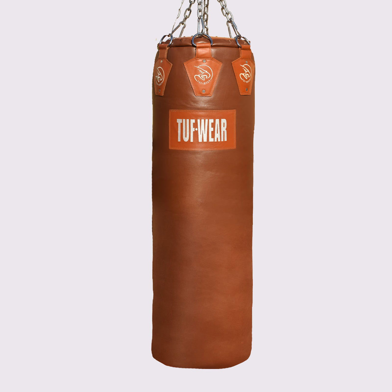 Classic Brun Læder boksepude 140CM (4' 6) 65kg - Stort & Småt