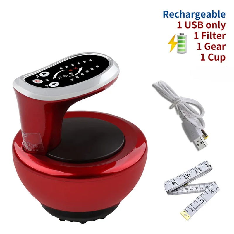 Guasha Scraping Massager for Body Device Negative Pressure Meridian Dredge Slim Cupping Massage - Stort & Småt