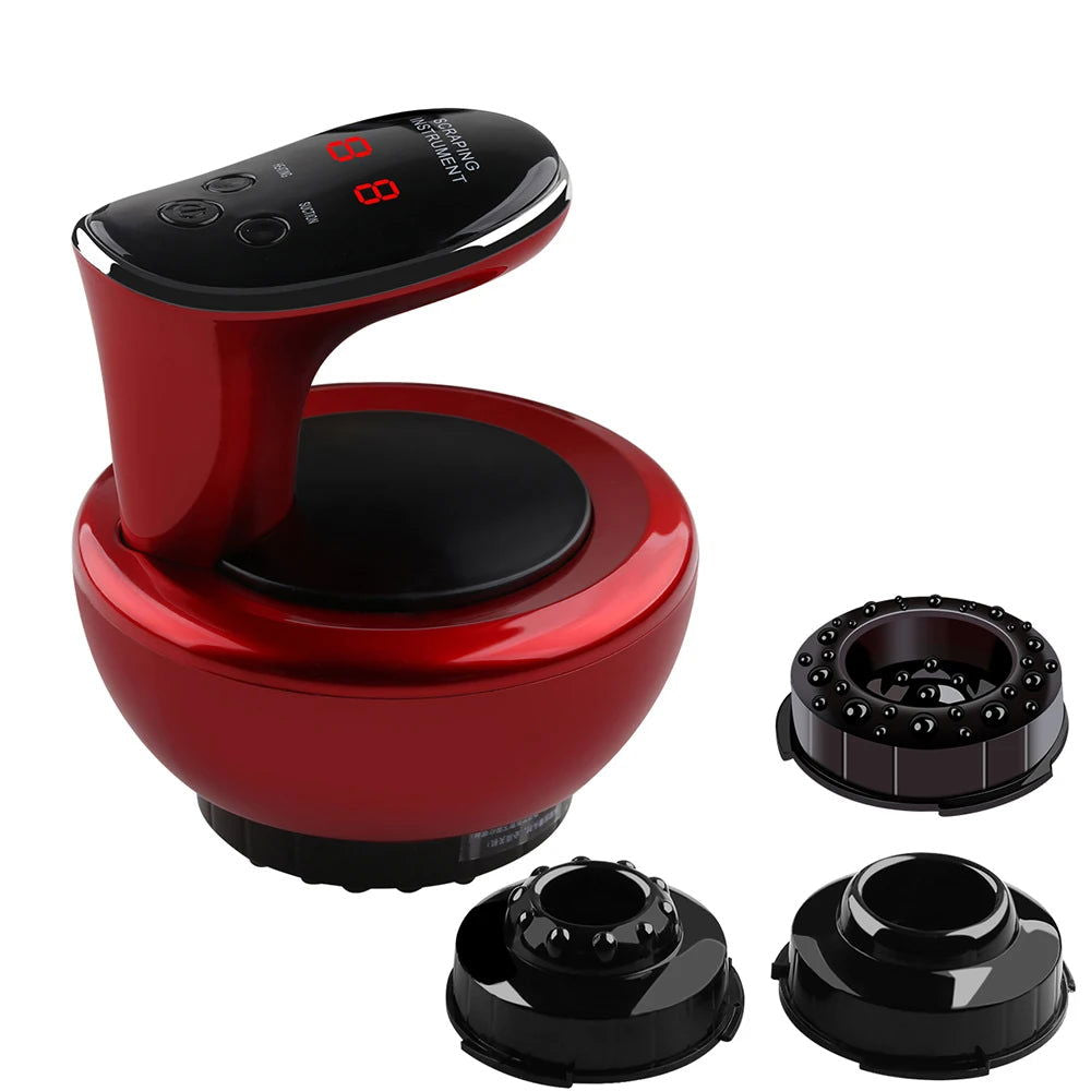 Guasha Scraping Massager for Body Device Negative Pressure Meridian Dredge Slim Cupping Massage - Stort & Småt