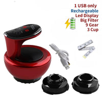 Thumbnail for Guasha Scraping Massager for Body Device Negative Pressure Meridian Dredge Slim Cupping Massage - Stort & Småt