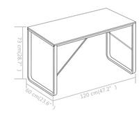 Thumbnail for Computerbord 120x60x73 cm sort og egetræsfarve