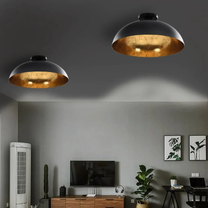 Sæt af 2 Loftlamper i Halvkugledesign