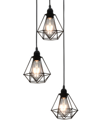 Thumbnail for Moderne Loftlampe med 3 Diamantformede Skærme