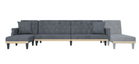 Thumbnail for L-formet sofa 271x140x70 cm Velvet (Sove sofa)