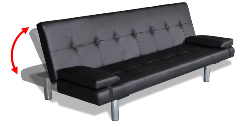 Sove sofa tekstil læder