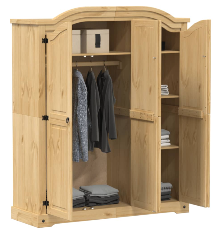 Corona garderobe skab 3-dørs